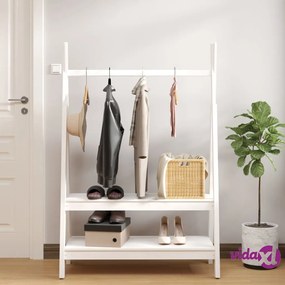 vidaXL Appendiabiti Bianco 100x45,5x150 cm Legno Massello di Pino