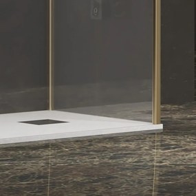 Box doccia 90x90 walk-in telaio oro | KW4000G - KAMALU