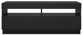 Mobile Porta TV con Luci LED Nero 100x35x40 cm