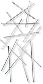 Attaccapanni da parete argentato in metallo 100 cm Matches – Spinder Design