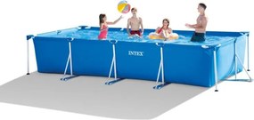 GRE - Intex 28273NP - Piscina Fuori Terra Rectangular Frame Rettangolare, 7127 l, Acciaio e pvc, Blu, 450x220x84 cm