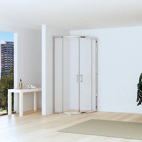 Kamalu - Box doccia 90x90cm semicircolare altezza ridotta 170 cm | CHIARA CURV-R