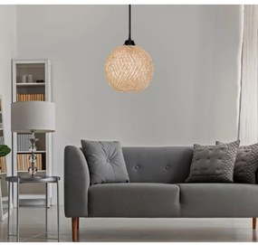 Lampadario su corda  JUTE 1xE27/60W/230V beige