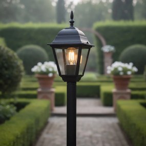 Paletto Lampione Vintage 100cm E27 IP54 Nero - Serie Alfieri