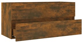 Mobile lavabo rovere fumo 100x38,5x45 cm legno multistrato