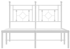 Giroletto con Testiera Metallo Bianco 120x190 cm