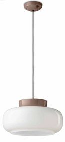 Ferroluce Decò  Maracanà 1-light pendant lamp C2743 Moka/bianco latte