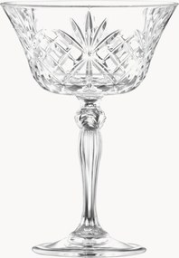 Set di 6 coppe champagne in cristallo Melodia