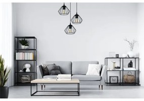 Lampadario a sospensione con filo CEED 3xE27/60W/230V nero