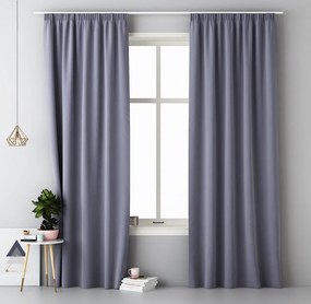 Tenda decorativa in colore grigio scuro 140 x 280 cm