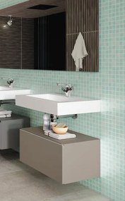 Mobile bagno sospeso con lavabo L 60 x H 34 x P 46 cm tortora per vasca centrale Element