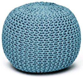 Poggiapiedi turchese con rivestimento in lavorato a maglia Jagger – Bonami Essentials