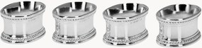Set di 4 portatovaglioli placcati in argento Lorenz