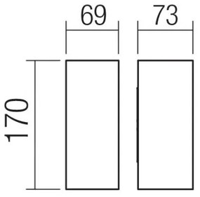 Redo 90635 - Lampada LED da esterno SONNY 2xLED/5W/230V 2200/3000/4000K IP54 bianco