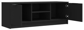 Mobile porta tv nero 102x35x36,5 cm in legno multistrato