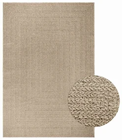 Tappeto Zızur Beige 200x290 Cm Aspetto Iuta Interni Ed Esterni /