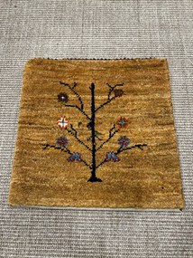 Gabbeh Tappeto persiano 40 x 40 Giallo (Iran) Annodato A Mano