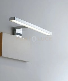 Applique led sacs cromo fissaggio parete e specchio 4w 540lm 4000k ...