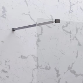 Parete doccia walk in 90 cm con profilo gun metal | KW-100GM - KAMALU