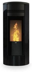 Termostufa A Pellet Idro 27 kW Style 220 Glass KLOVER Vetro Curvo Wi-Fi