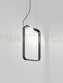 Groove sospensione 60 bianco satinato antracite 1 luce attacco e14