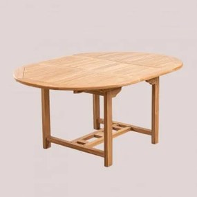 Tavolo da giardino allungabile in legno di teak (120-170x120 cm) Pira - Sklum
