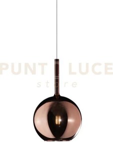 Lampadario a sospensione vetro 1555 grande rame 1 luce attacco e27 ...