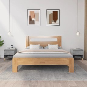 Comodini 2 pz grigio sonoma 50x46x50 cm in legno multistrato