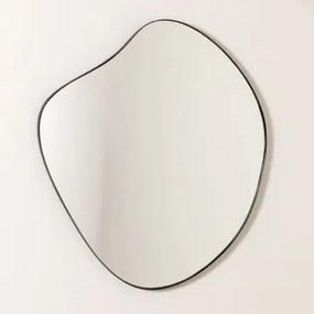 Specchio da parete in metallo (67x60 cm) Astrid Nero & B - Sklum