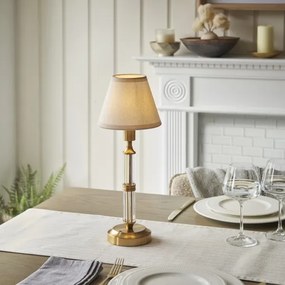 Endon 114849 - LED Lampada da tavolo ricaricabile dimmerabile MORTON LED/1,5W/5V ottone/beige