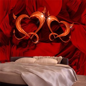 Fotomurale  Two hearts  Colore Rosso, Dimensioni e Misure 150x105