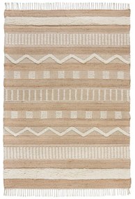 Tappeto bianco/di colore naturale in misto iuta tessuto a mano 120x170 cm Medina – Flair Rugs