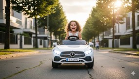 Macchina Elettrica per Bambini 12V con Licenza Mercedes CLS Small Bianco...