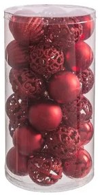 Palle di Natale Rosso Plastica 5 x 5 x 5 cm (30 Unità)