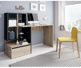 Scrivania con ripiano MARLO rovere artisan/antracite