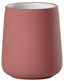 Tazza di terracotta rossa per spazzolini da denti Nova - Zone
