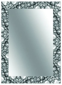 Specchio VESUVIO rettangolare in legno argento 118 x 88 cm