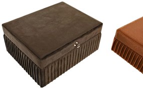 Scatola-Portagioie DKD Home Decor Velvet (23 x 18 x 10,5 cm) (2 Unità)