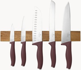 Set di coltelli da cucina con supporto magnetico in legno di acacia Leonardo, set da 6