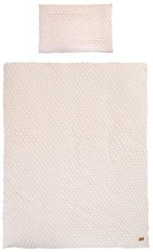 Set copripiumino e federa da bambini beige in misto cotone per culla 100x135 cm Frosty Almond – Roba