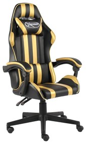 Sedia Da Gaming Nero E Oro İn Similpelle /