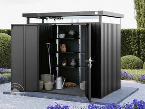 PRIMEYARD Casetta da giardino 210 x 150 cm, antracite - (GFPV00981)