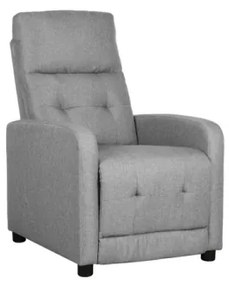 Poltrona Recliner Rey Tessuto Grigio Chiaro 40