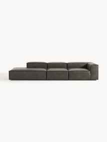 Chaise longue XL componibile in pelle Lennon