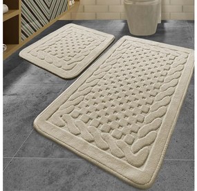SET 2x Tappeto bagno BAMBI 60x100 cm beige