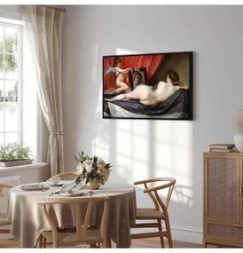 Quadro - The Rokeby Venus (Diego Velázquez) In cornice nera di legno 60x40