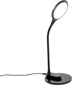 Lampada da tavolo e da parete nera con LED e dimmer touch - Joni