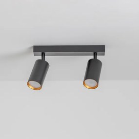 Brilagi - Faretto LED dimmerabile SELE 2xGU10/6,5W/230V nero/oro