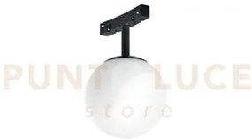 C/sfera d.15cm led con adattatore regolabile nero 3000k 624lm 8w