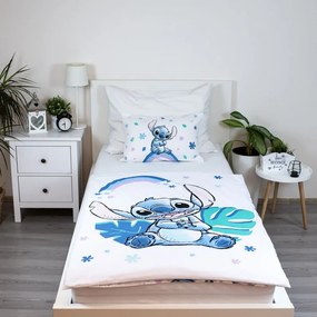 Set copripiumino e federa da bambini bianco/blu in cotone per culla 135x100 cm Lilo and Stitch "Rainbow" – Jerry Fabrics
